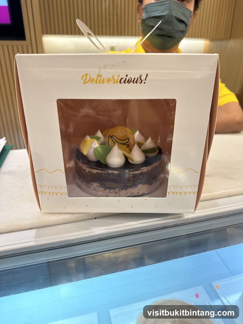 Chocolate cake in a box