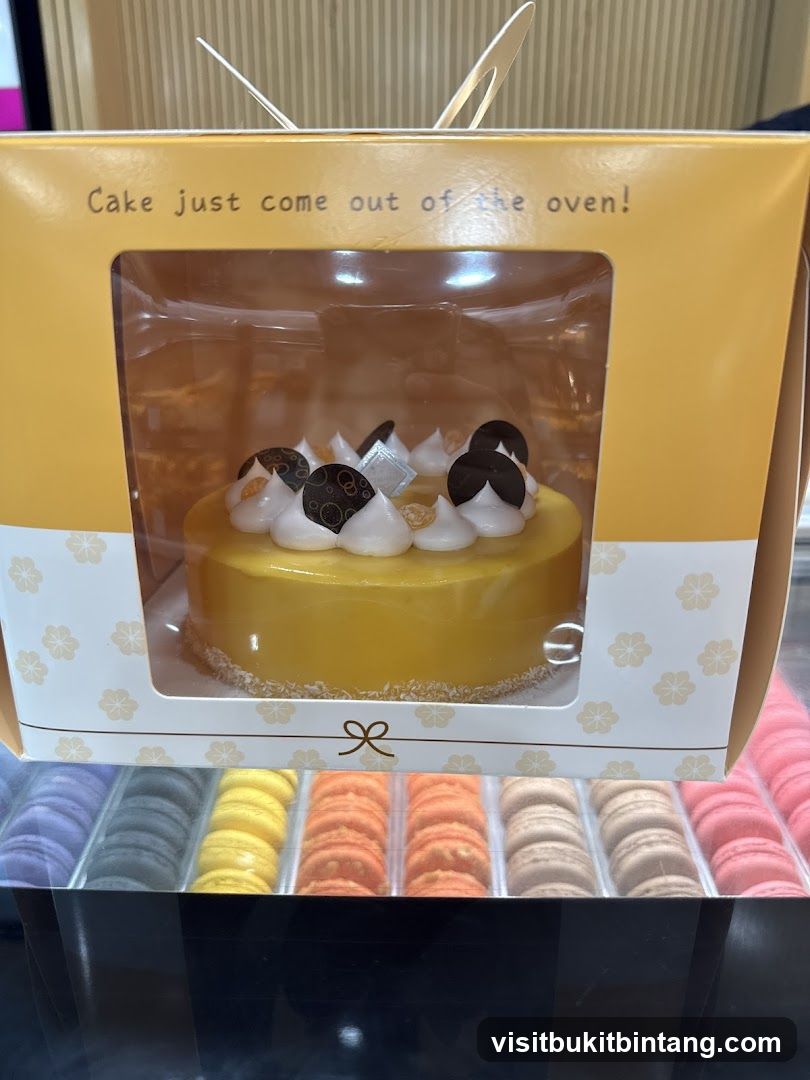 Yellow Cake and Macarons