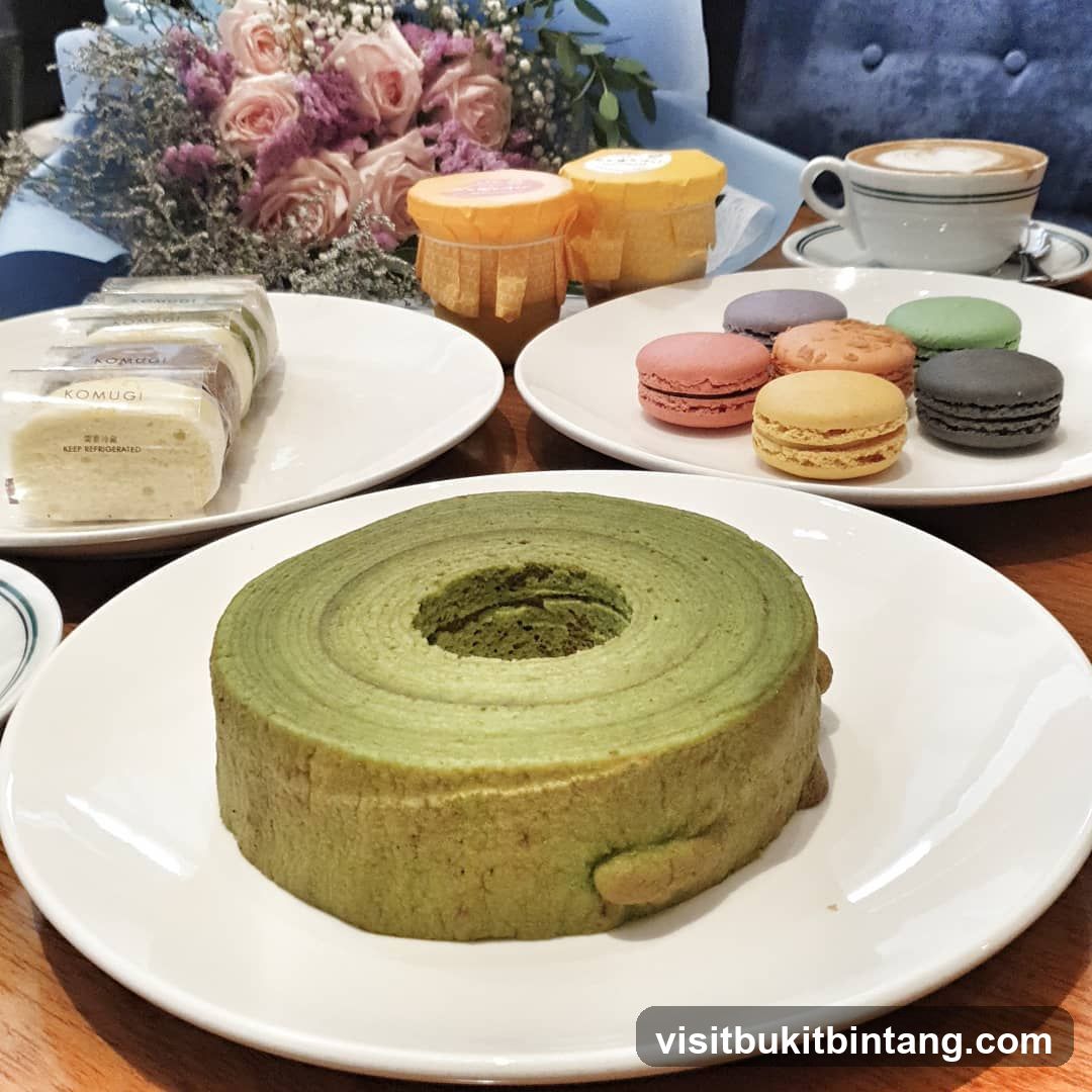 Dessert Spread with Baumkuchen and Macarons