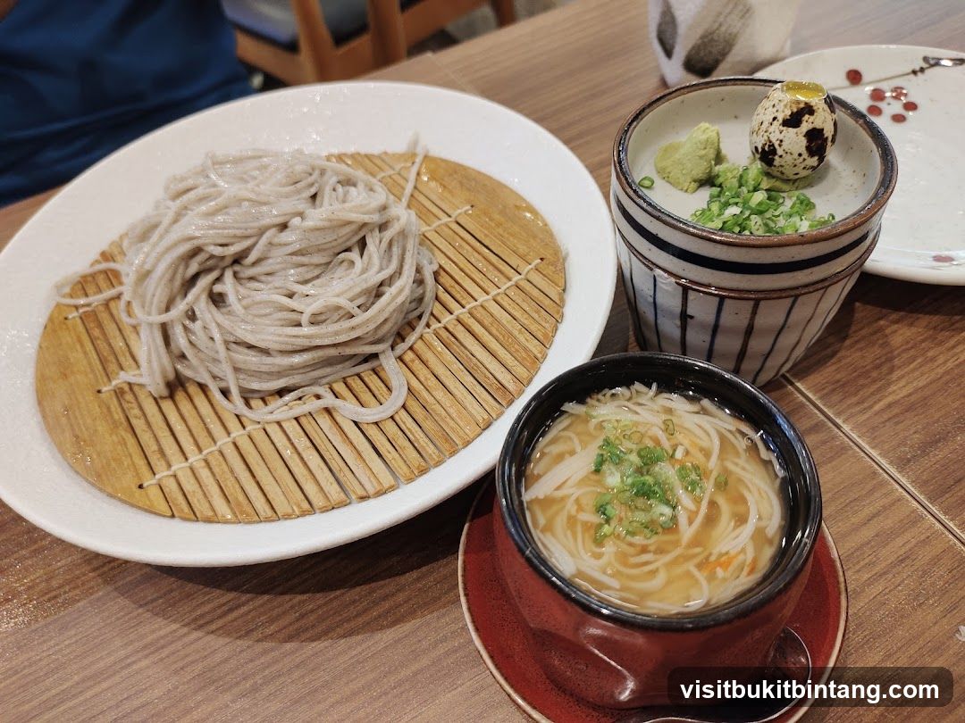 Soba Noodles with Broth and Quail Egg