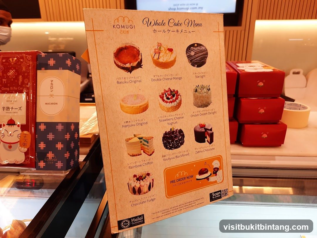 Whole Cake Menu