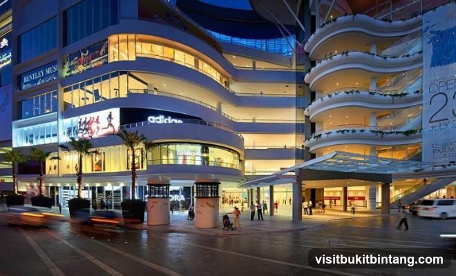 Modern Shopping Mall Exterior at Night