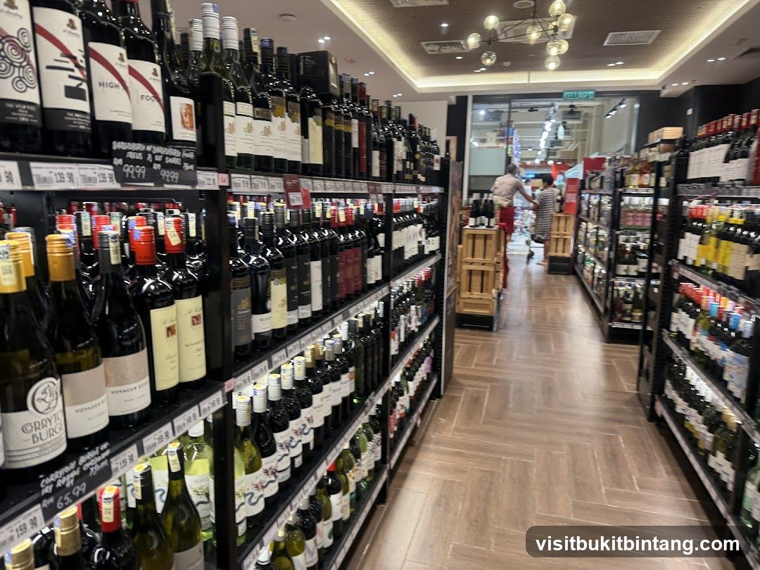 Wine aisle in a store