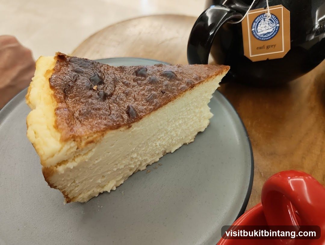 Basque Cheesecake and Earl Grey Tea