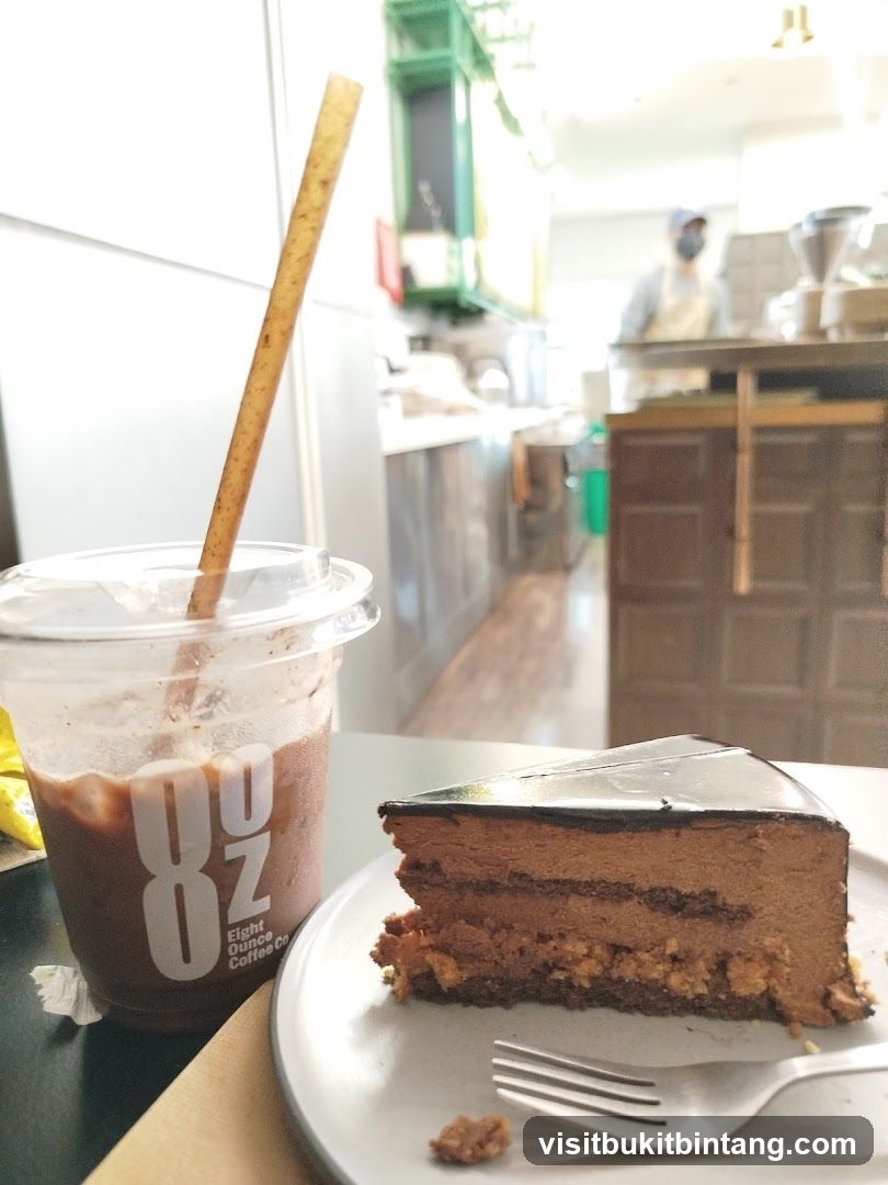 Chocolate Cake and Drink