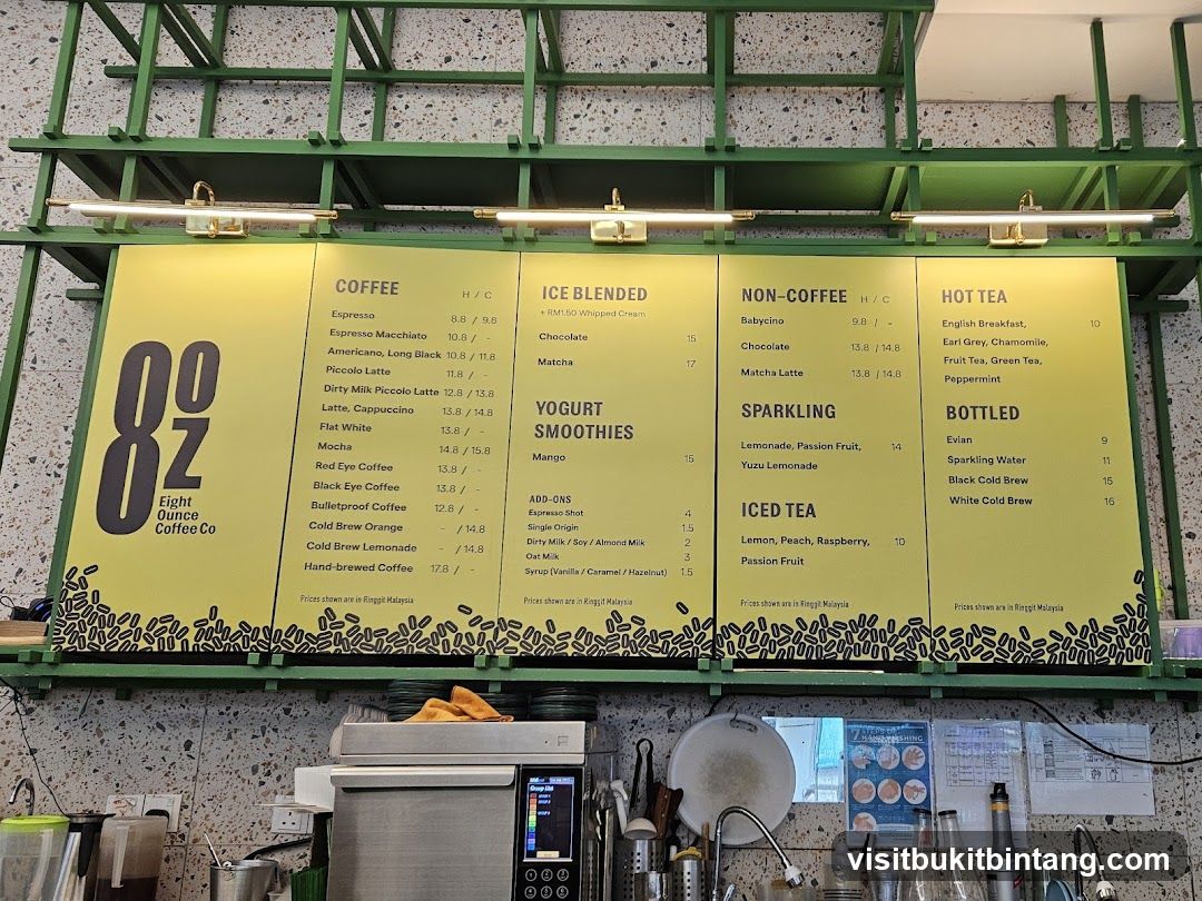 Eight Ounce Coffee Co. Menu