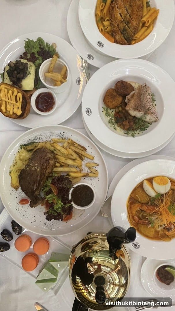 Assortment of Dishes and Desserts