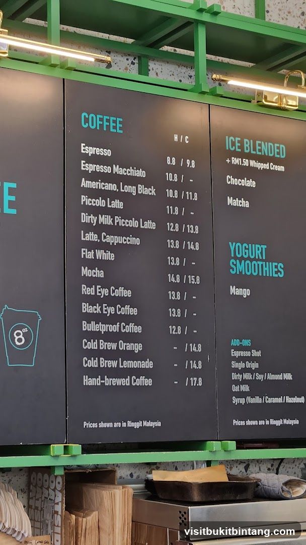 Coffee and Yogurt Smoothies Menu