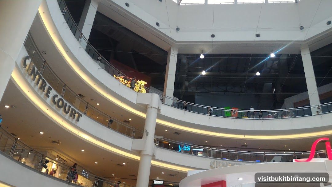 Interior of a multi-level shopping mall