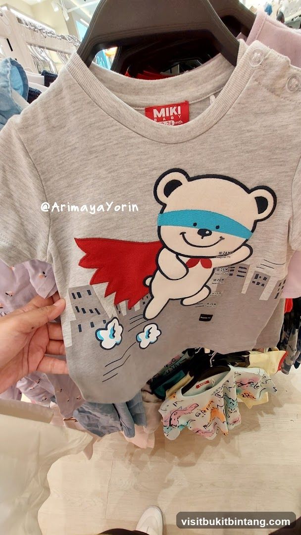 Children's T-shirt with superhero bear graphic