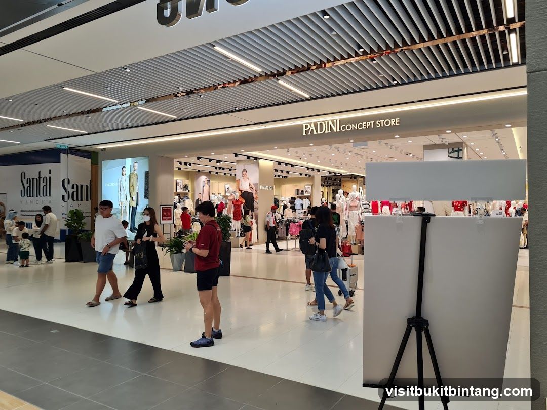 People shopping in a mall