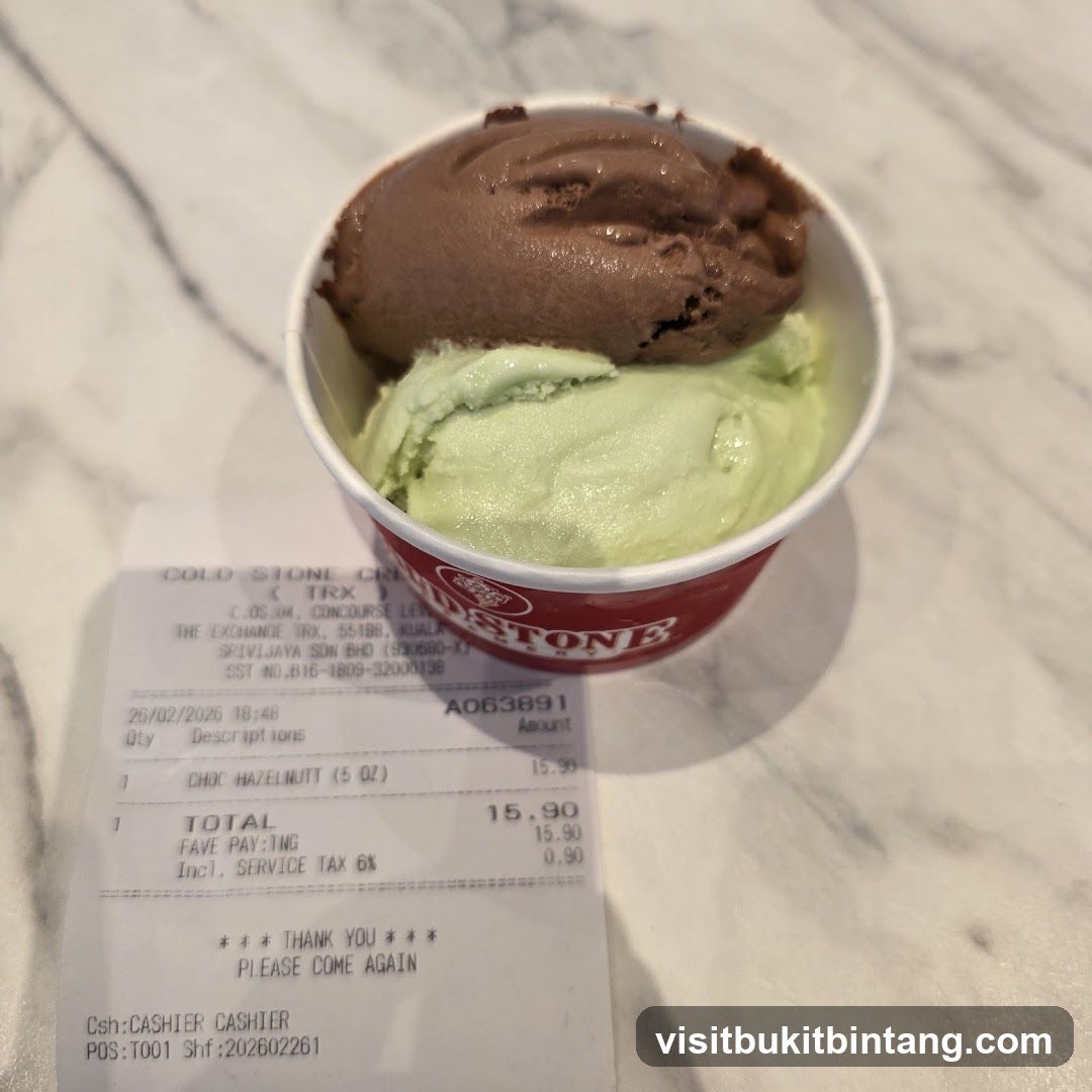 Ice Cream with Receipt