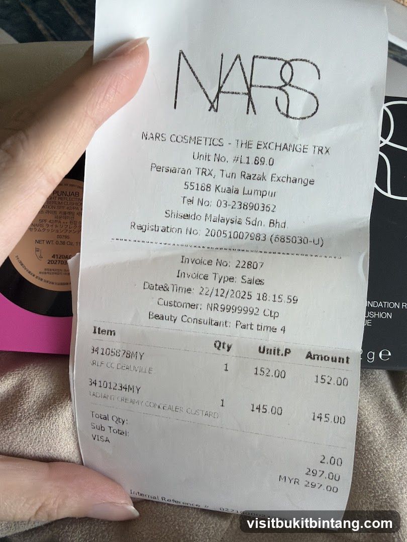 NARS Receipt