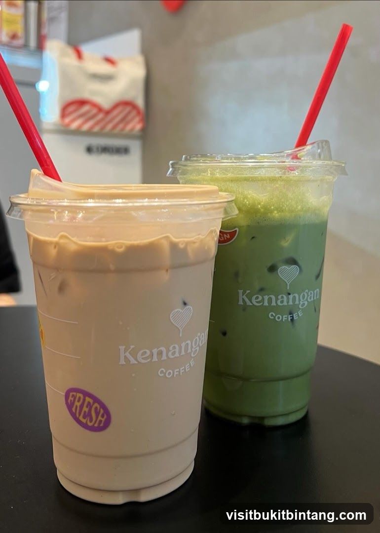Two iced coffee drinks