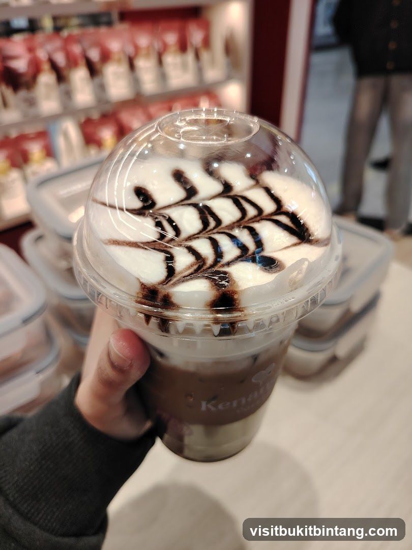 Iced Coffee with Whipped Cream and Chocolate Drizzle