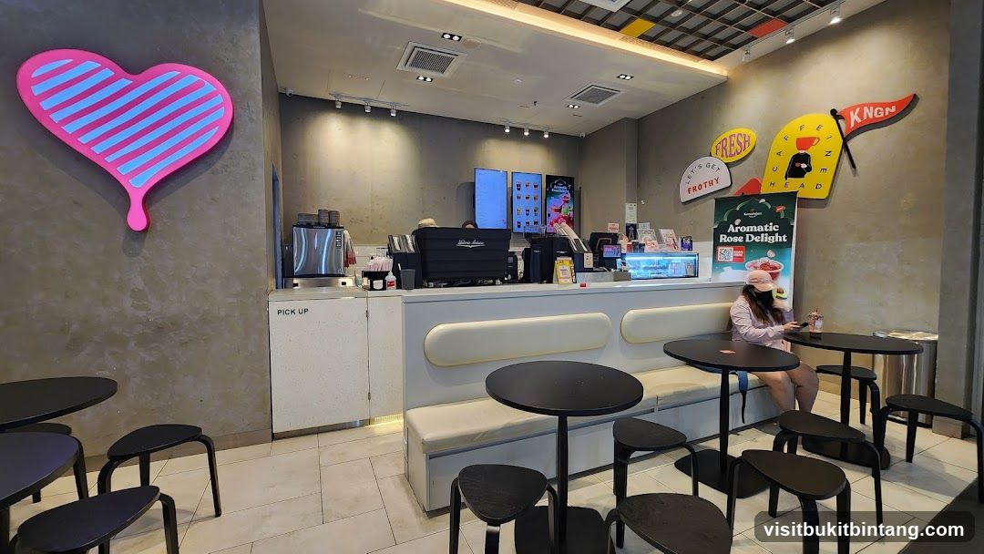 Cafe Interior with Seating and Counter
