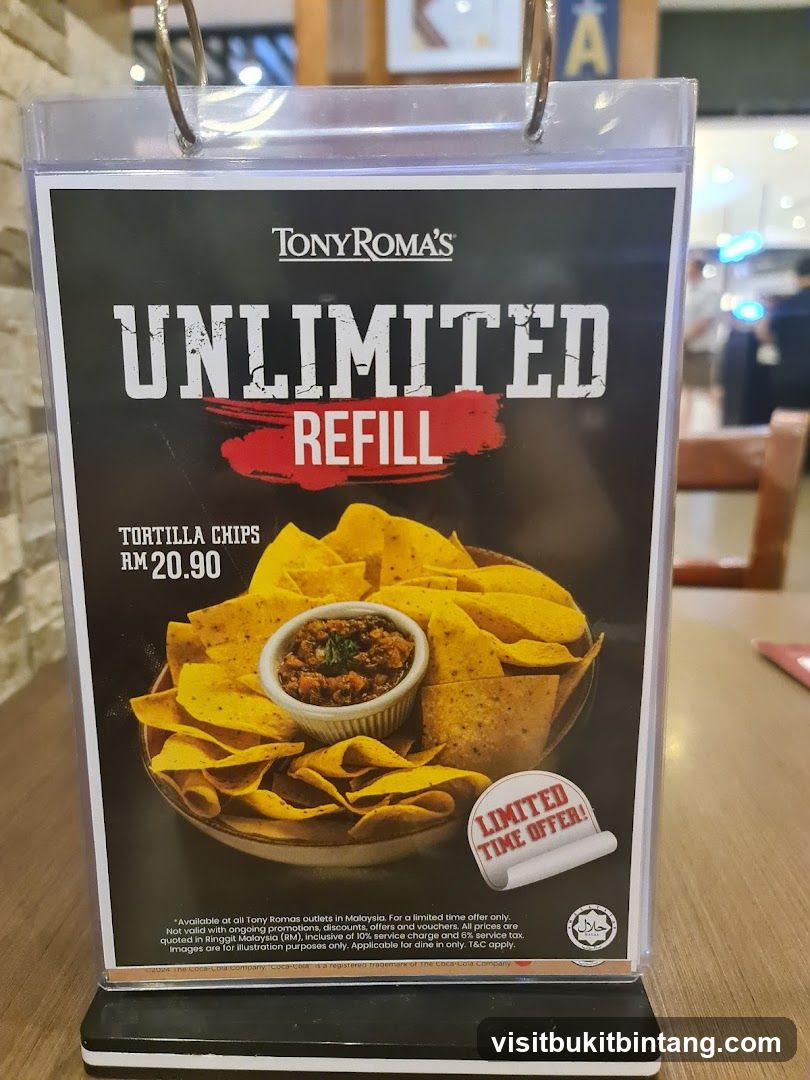 Tony Roma's Unlimited Refill