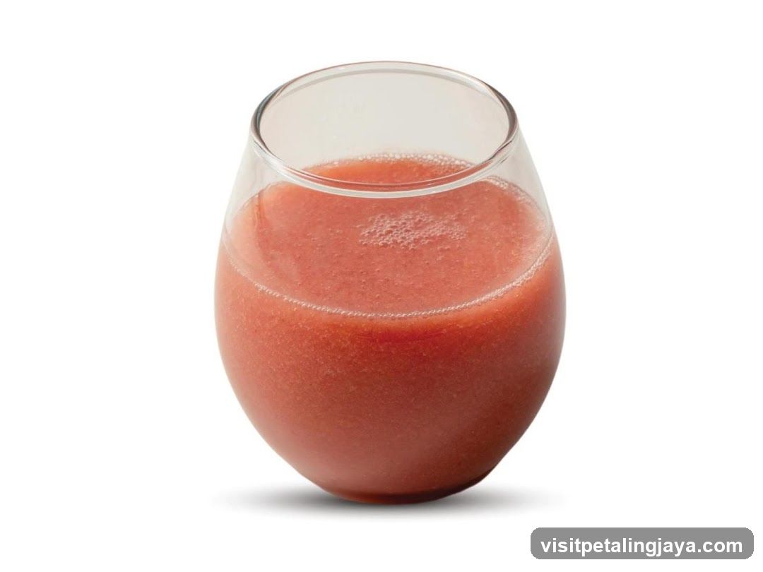 Glass of Red Smoothie or Juice