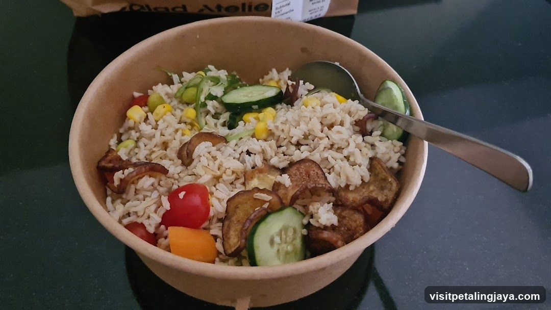 Bowl of Rice with Vegetables and Corn