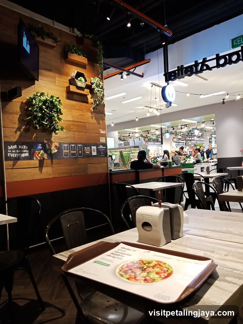 Food Court Interior with Menu Tray