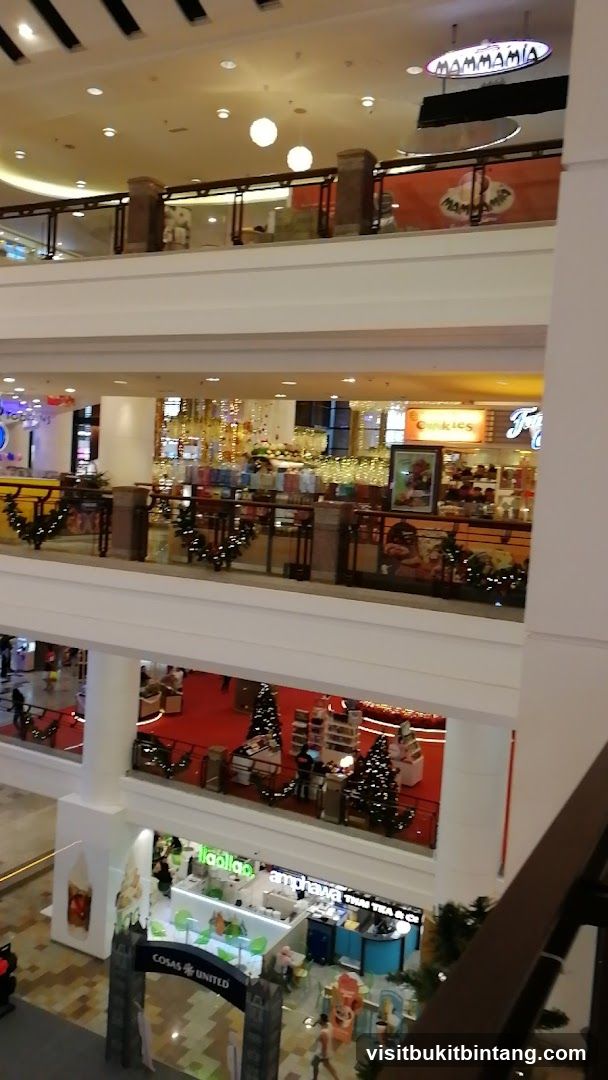 Mall Interior with Shops and Decorations