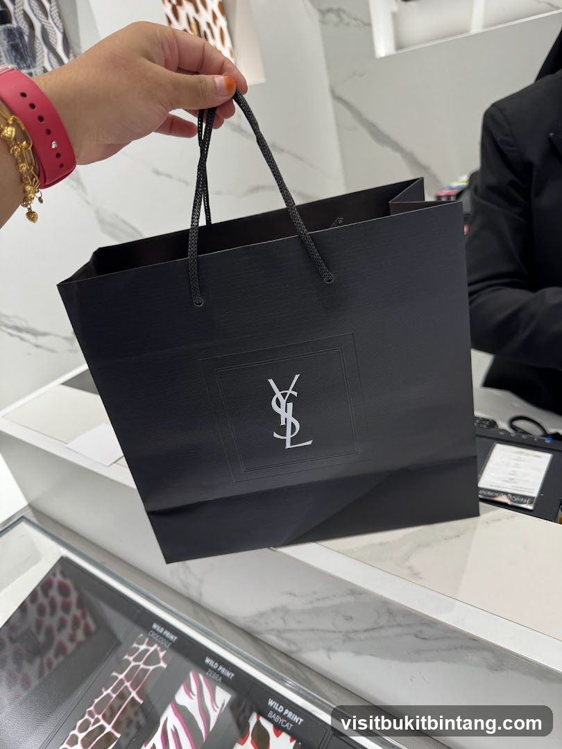 Shopping Bag with YSL Logo