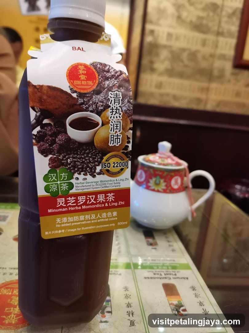 Herbal Tea Bottle on Table