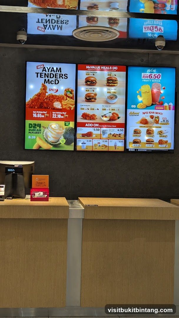 McDonald's Menu Display