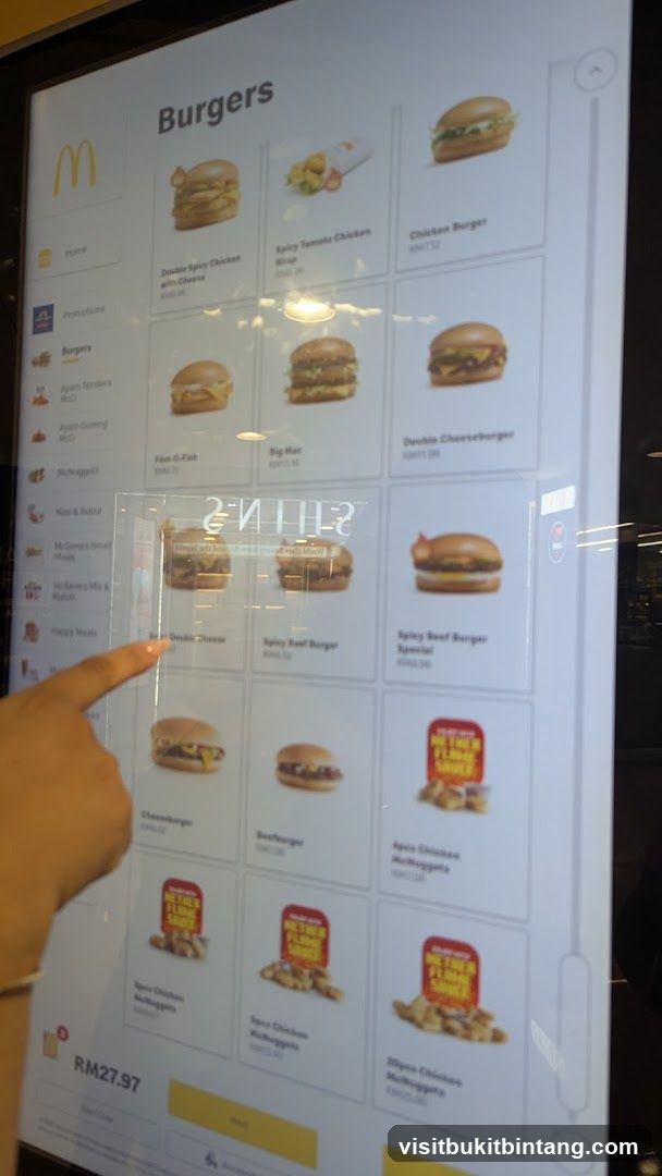 Burgers Menu