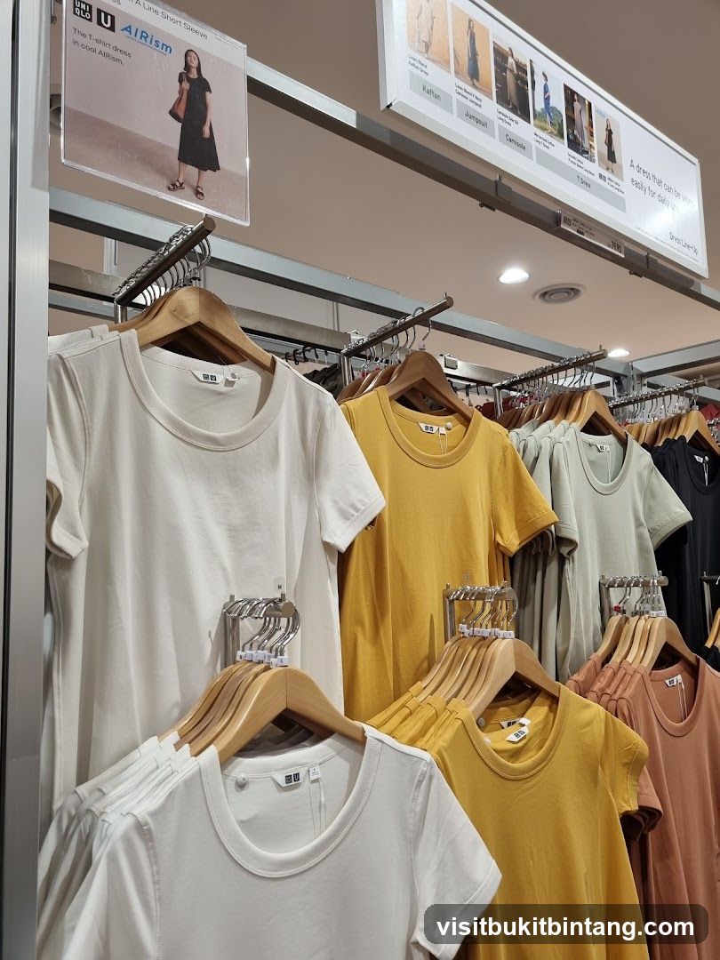 T-shirts on display