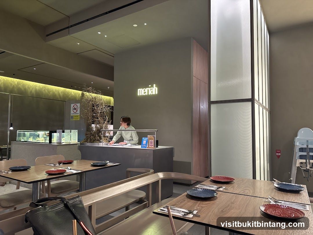 Restaurant Interior with Neon Sign