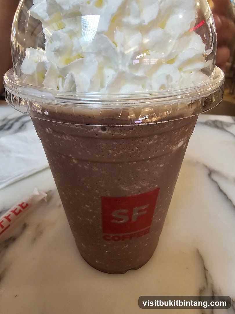 Chocolate Frappe with Whipped Cream
