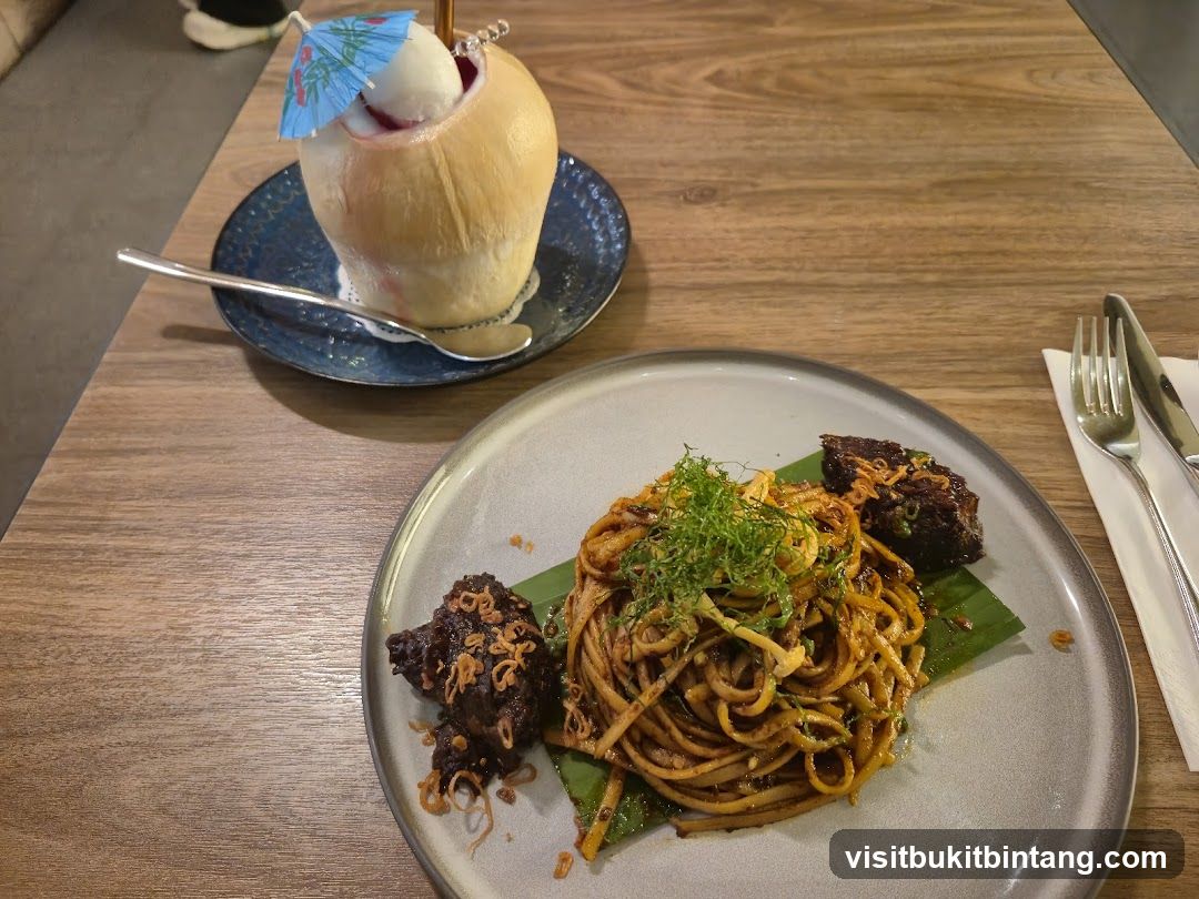 Noodles and Coconut Drink