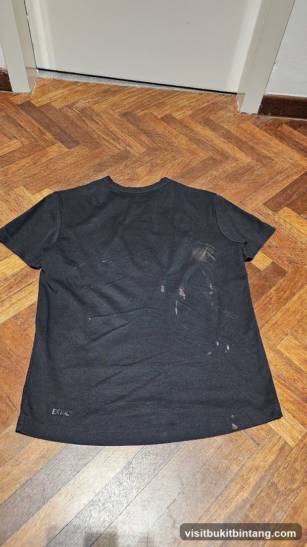 Black T-shirt with stains