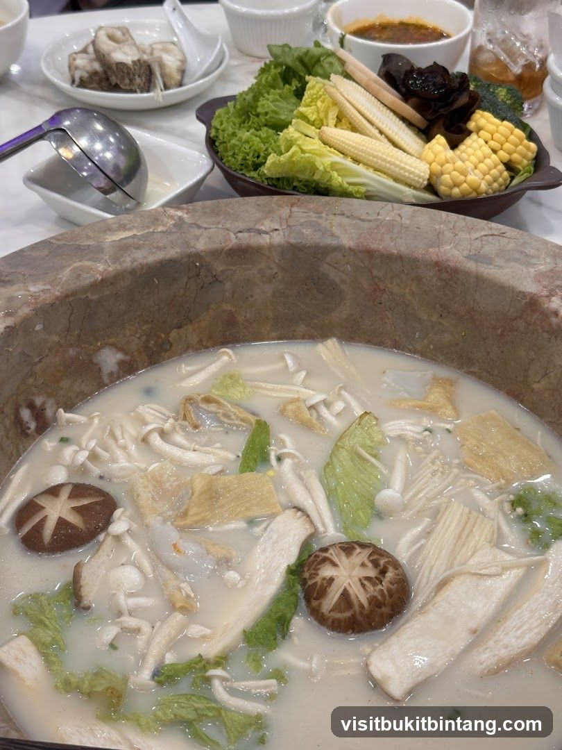 Hot Pot with Vegetables and Mushrooms