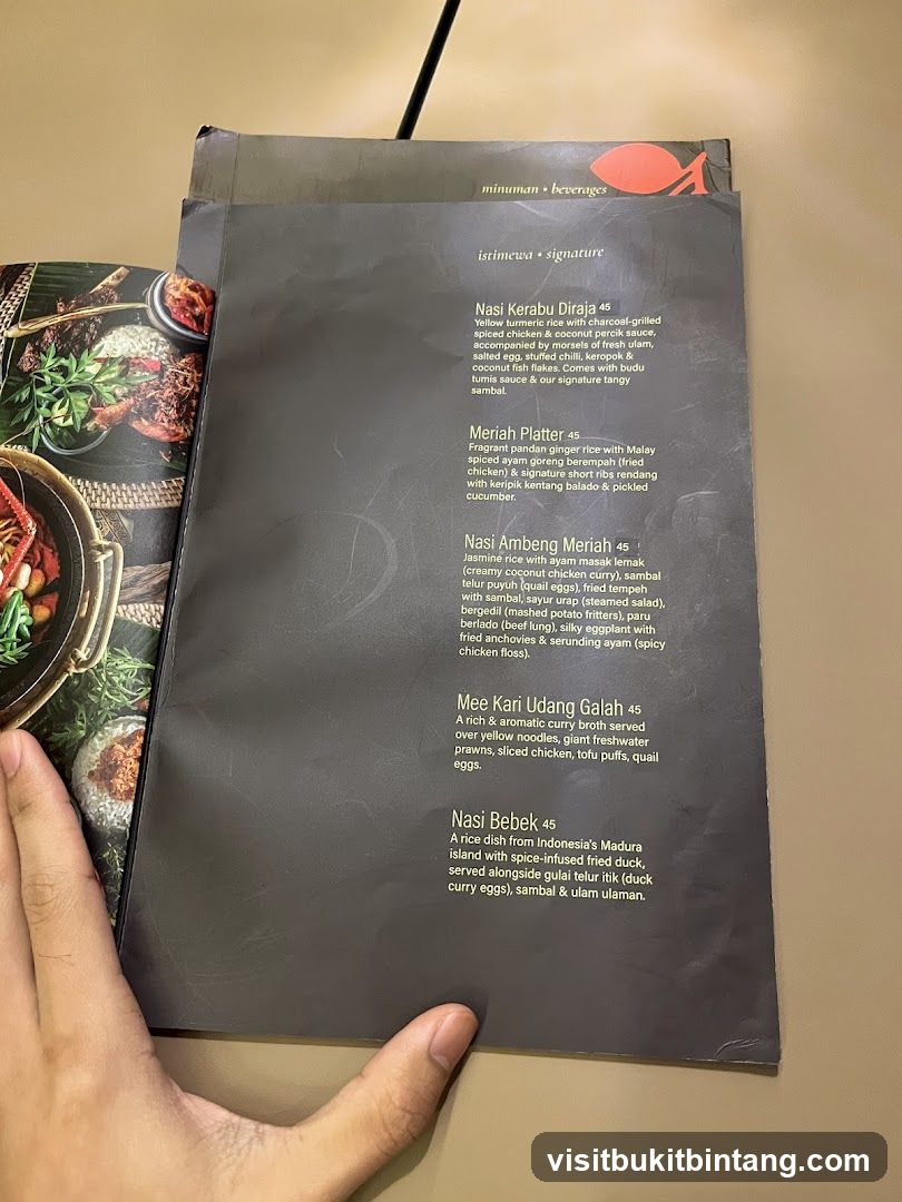 Istimewa Signature Menu