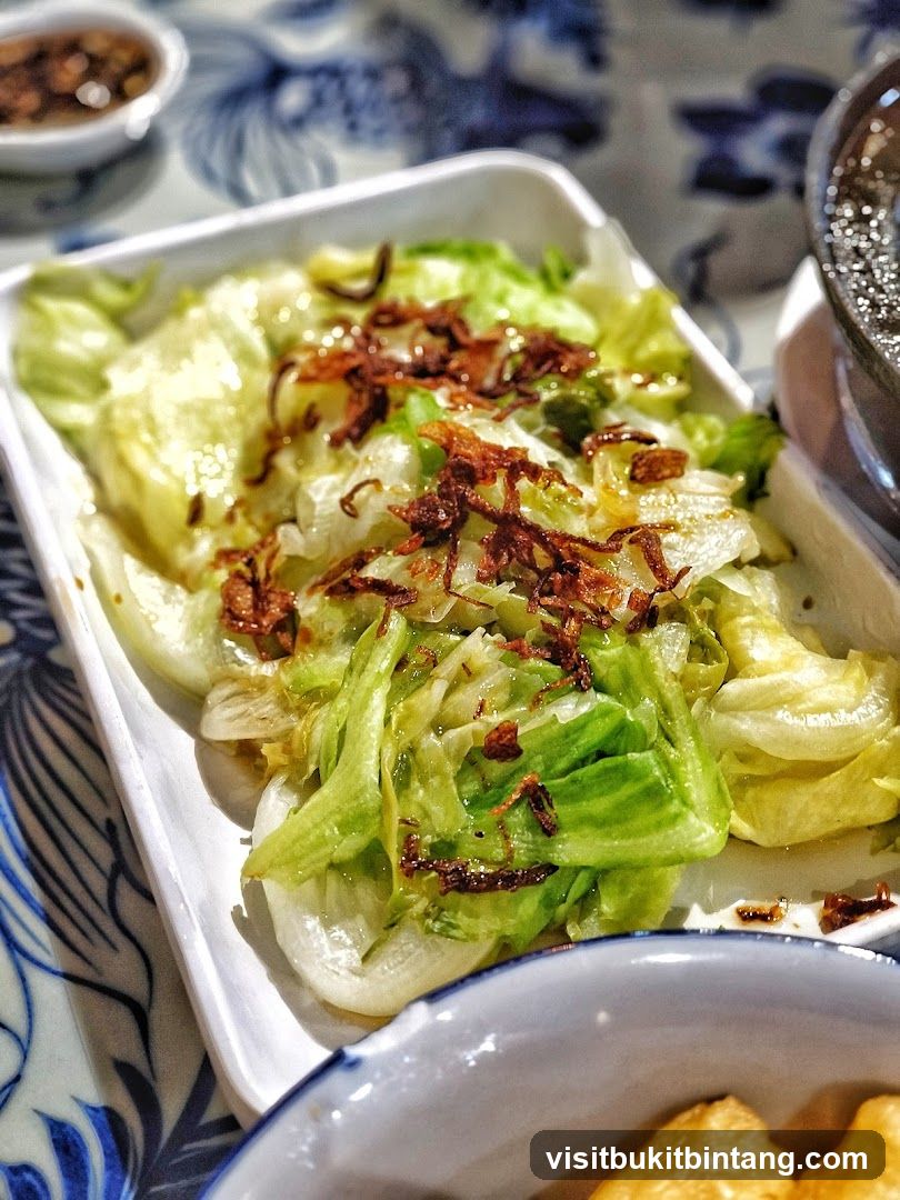 Lettuce Salad with Crispy Onions