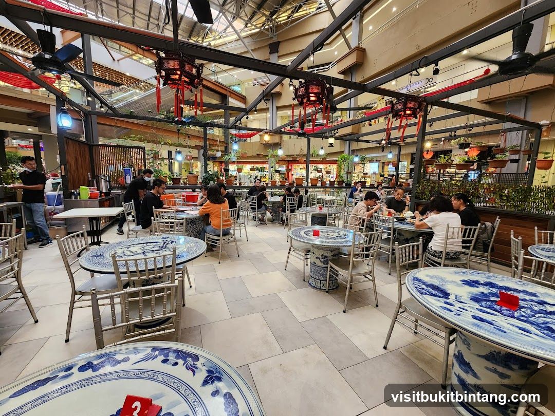 Restaurant Interior with Blue and White Decor