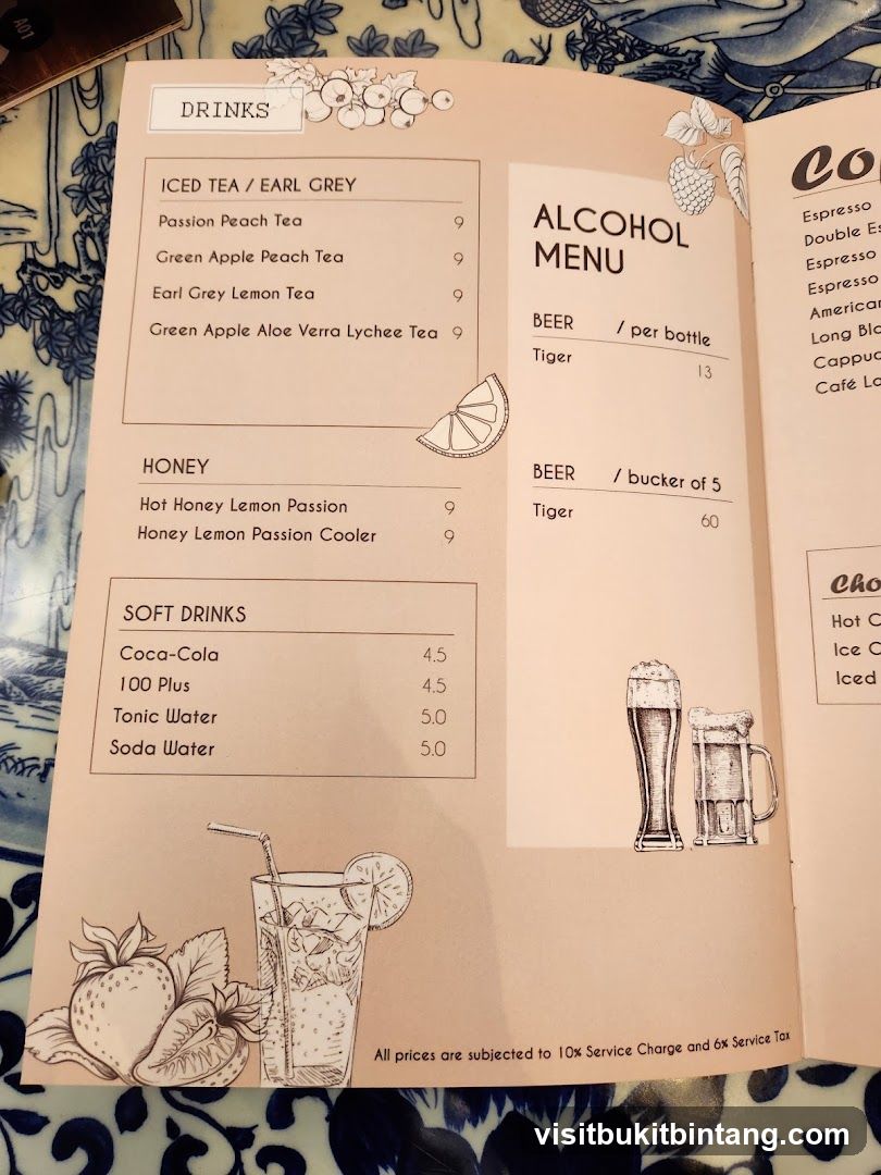 Drinks Menu