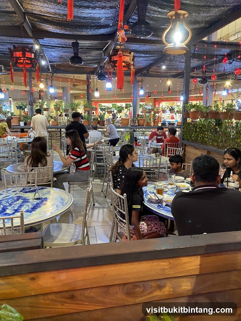 Restaurant Interior with Patrons