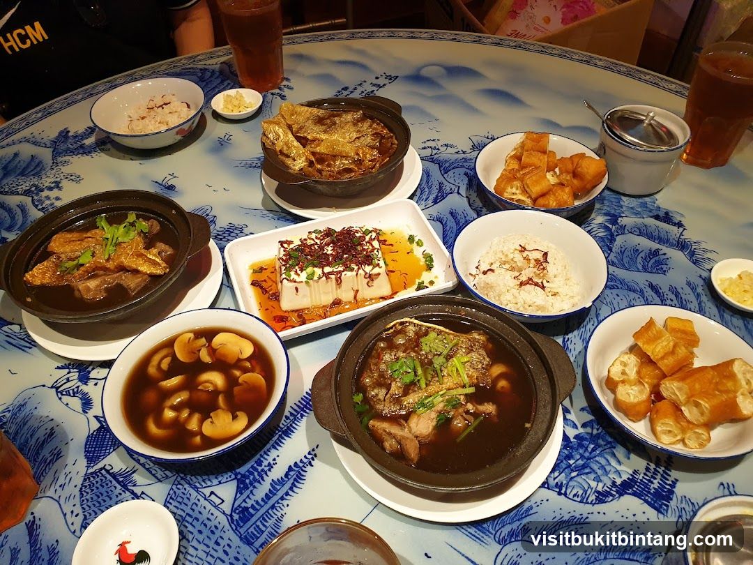 Table with various dishes