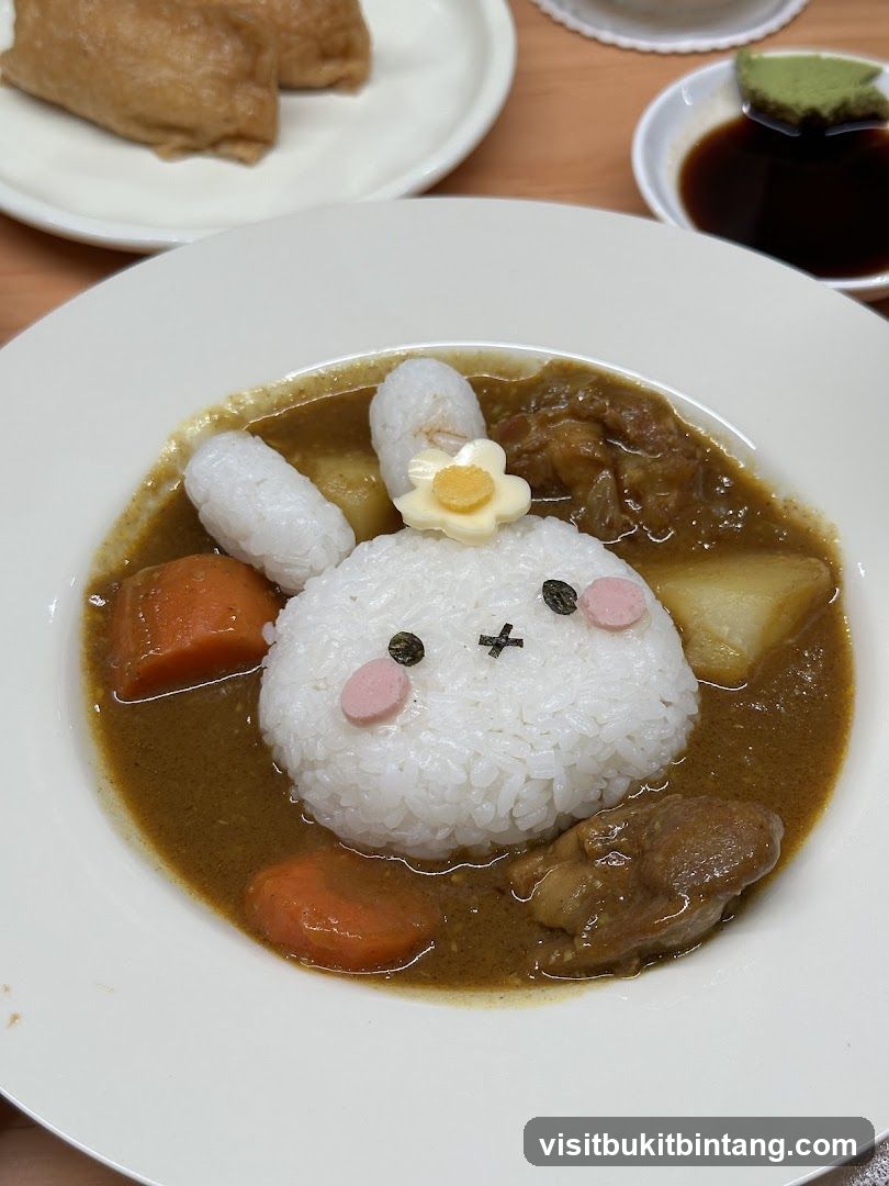 Bunny-shaped curry rice