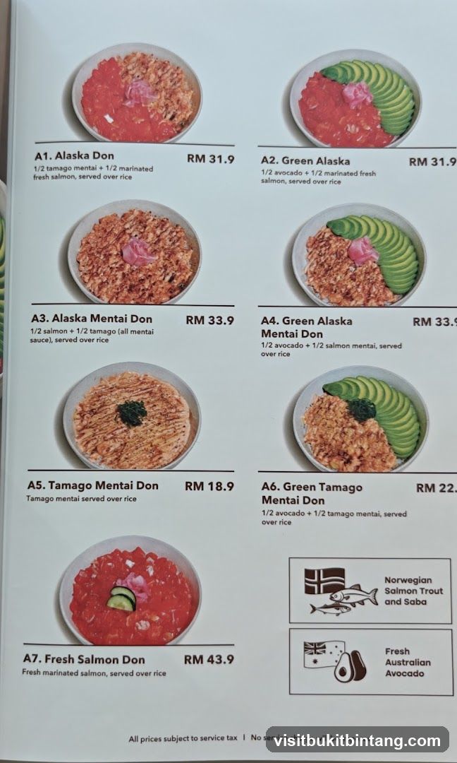 Donburi Menu