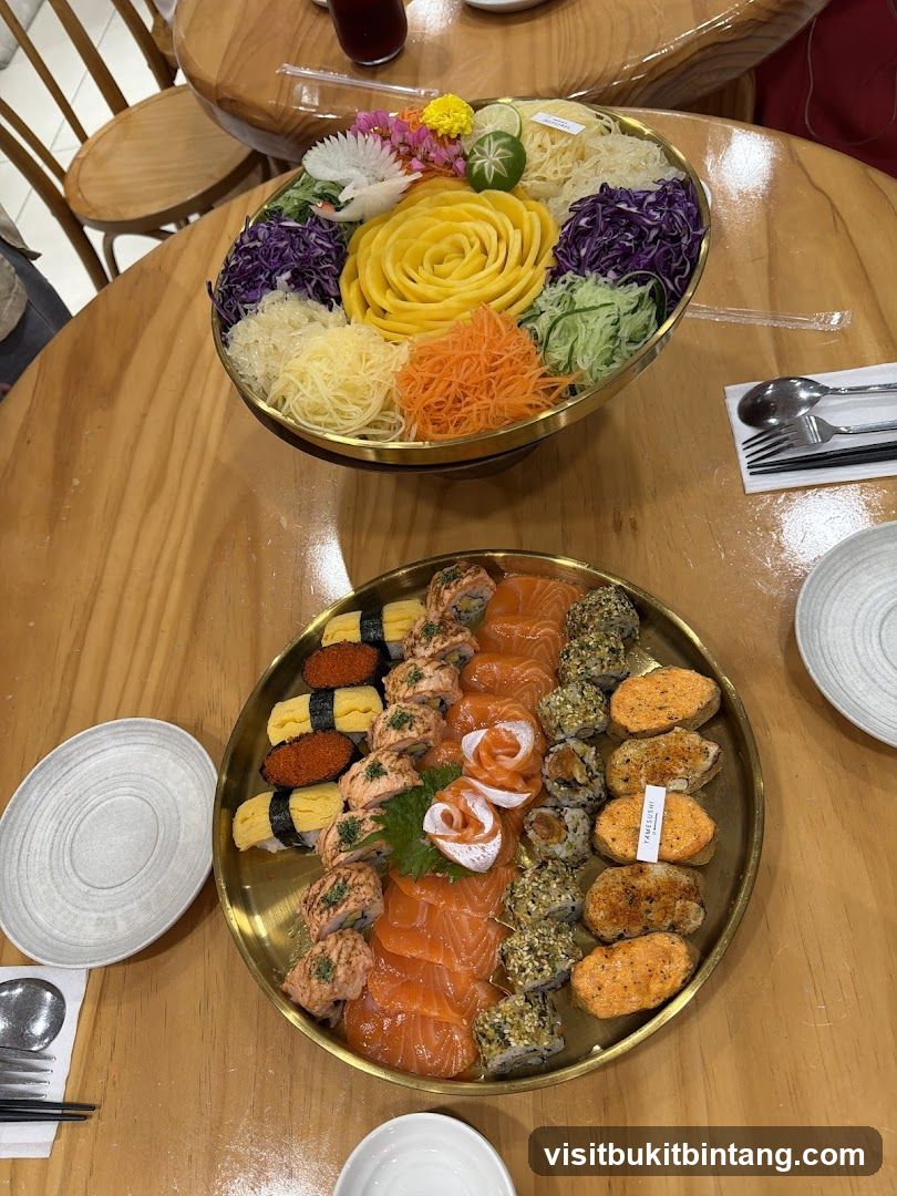 Sushi Platter and Salad