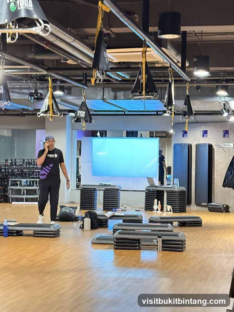 Fitness Studio with Yoga Equipment