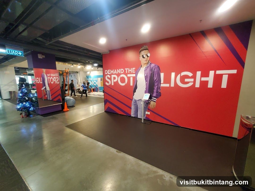 Gym Interior with Motivational Poster
