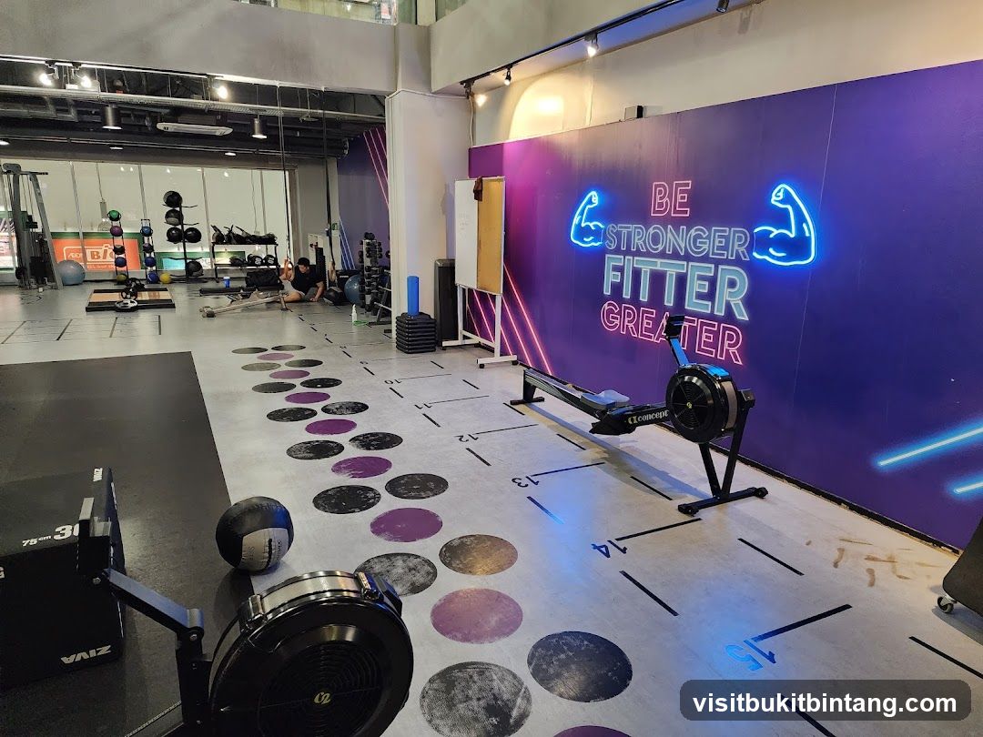 Gym Interior with Motivational Wall Art