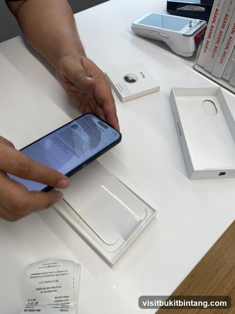 Unboxing an iPhone