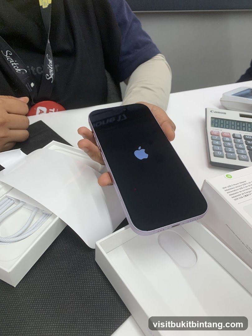Unboxing a new iPhone