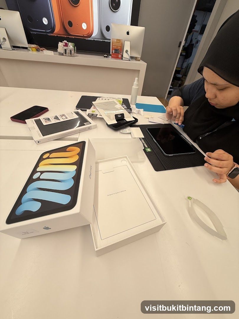 Applying Screen Protector to iPad Mini